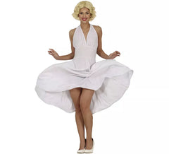 Fato de Marilyn Monroe vestido branco feminino