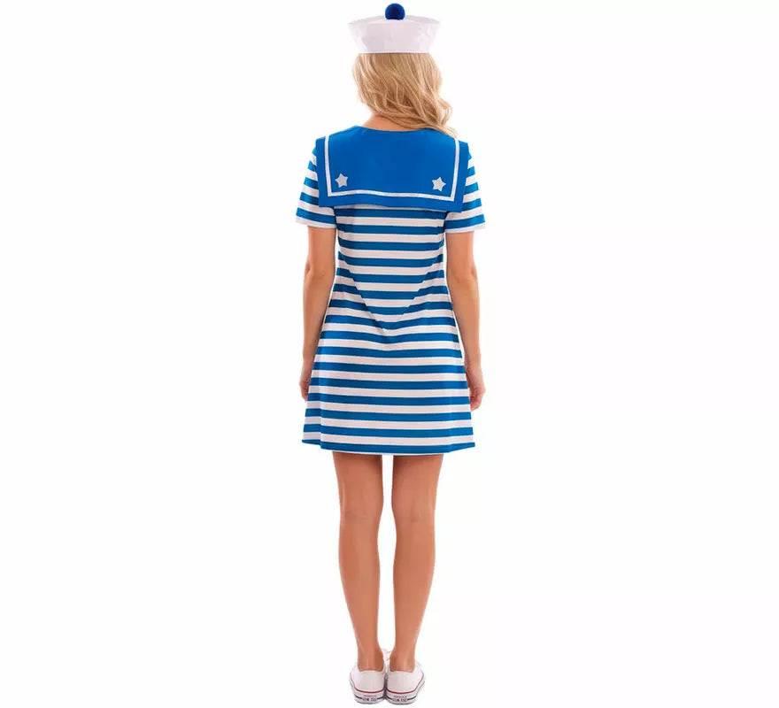 Translation missing: pt-PT.Disfraz de Marinera azul a rayas para mujer