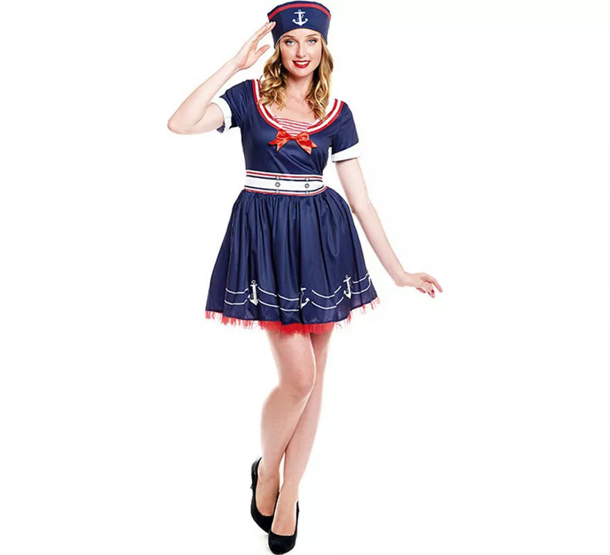 Translation missing: pt-PT.Disfraz de Marinera azul marino Pin Up para mujer