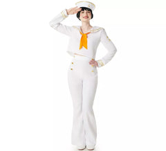 Fato de Marinheiro Branco com Calça para Mulher
