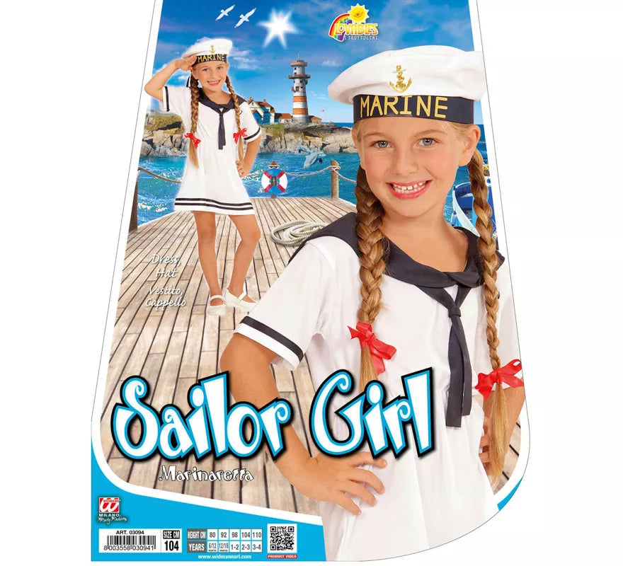 Translation missing: pt-PT.Disfraz de Marinera Blanco en Vestido para niña