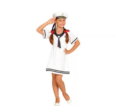Fato de Marinheiro Branco em Vestido para Menina