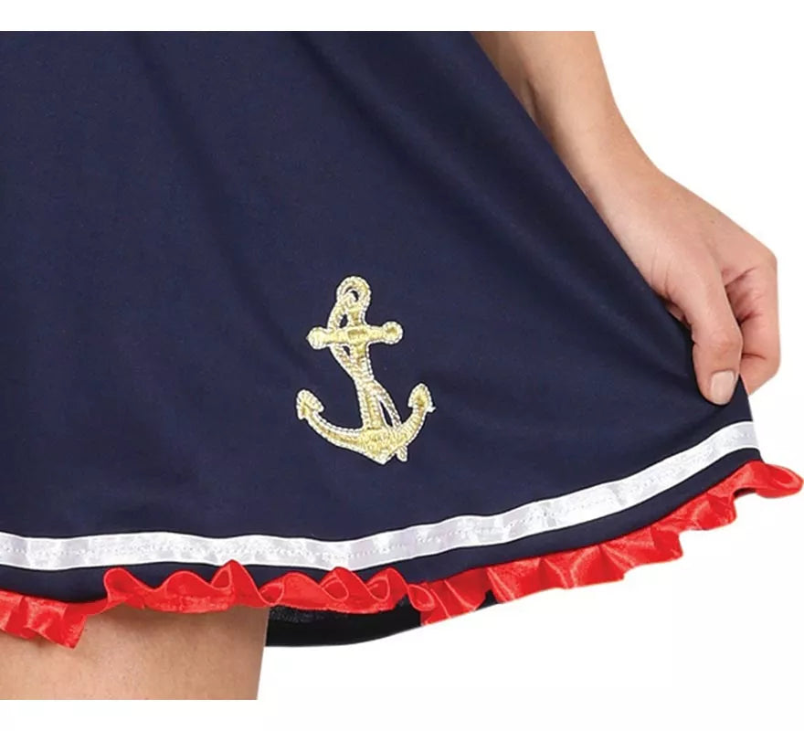 Disfraz de Marinera Grumete Vintage azul para mujer