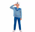 Disfraz de Marinero azul a rayas para niño