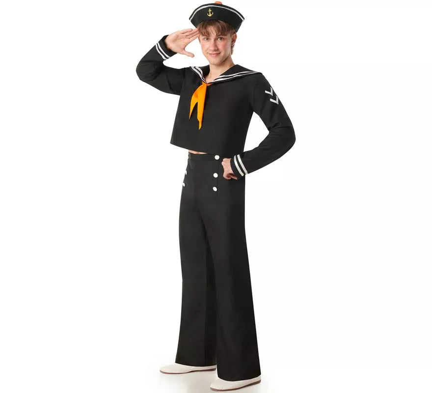 Translation missing: pt-PT.Disfraz de Marinero negro con Pantalón para hombre