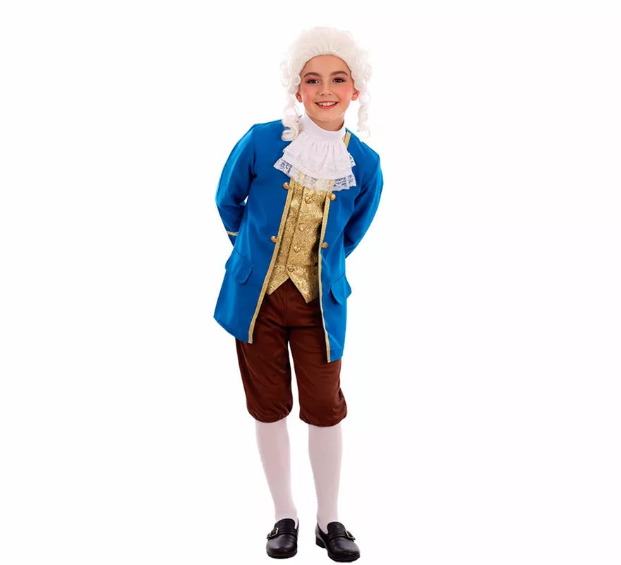 Translation missing: pt-PT.Disfraz de Marqués de Época azul para niño