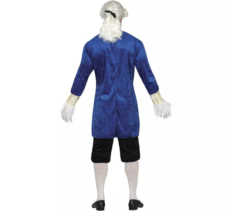 Disfraz de Marqués Distinguido Azul para hombre