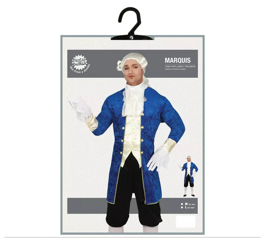 Translation missing: pt-PT.Disfraz de Marqués Distinguido Azul para hombre