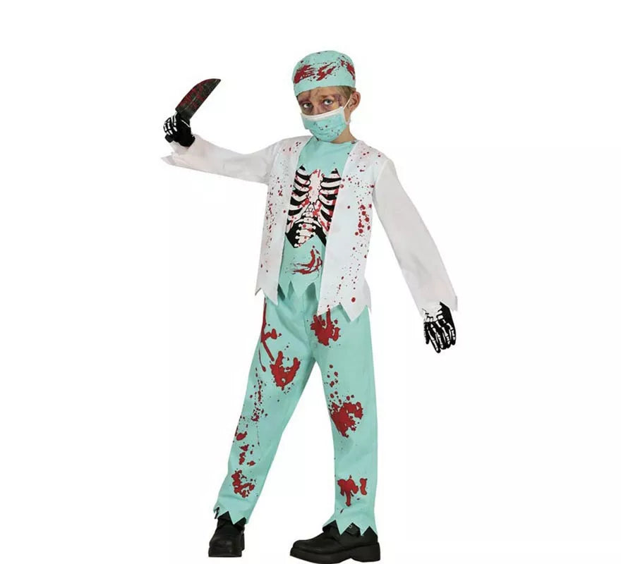 Translation missing: pt-PT.Disfraz de Médico Esqueleto Zombie para niños