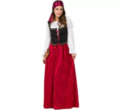 Fato de estalajadeiro medieval granada para mulher