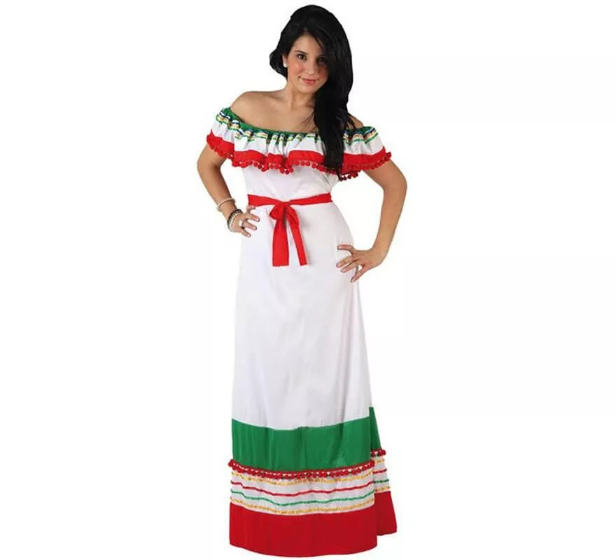 Translation missing: pt-PT.Disfraz de Mexicana Tricolor para mujer