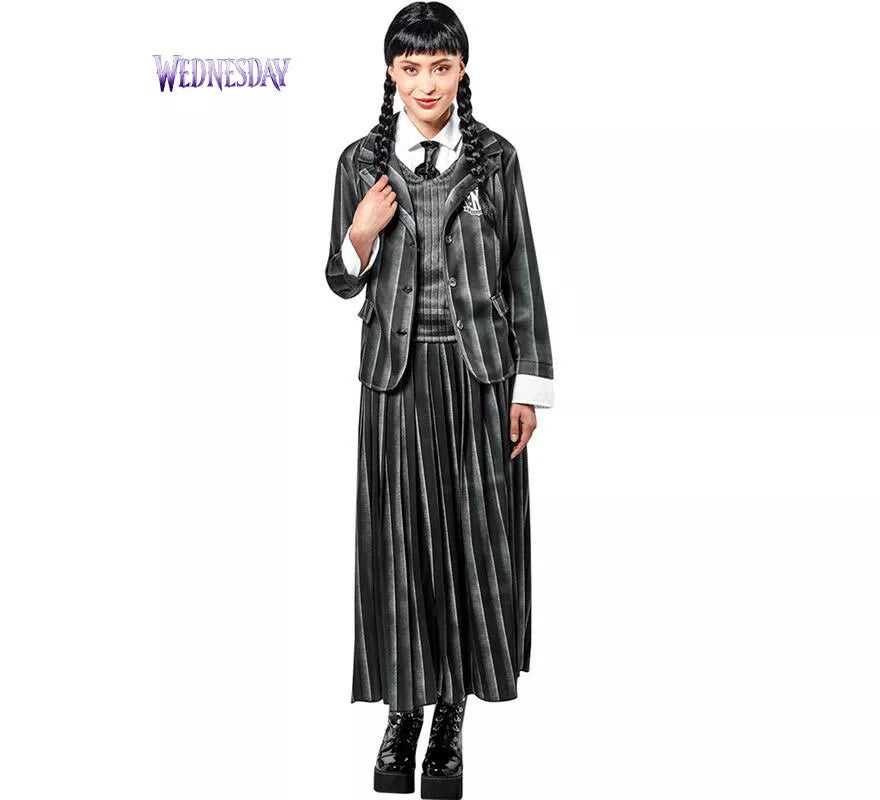 Translation missing: pt-PT.Disfraz de Miércoles Escolar de La Familia Addams para mujer