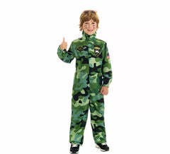 Fato militar camuflado para menino