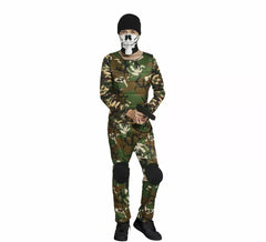 Fato militar de camuflagem adolescente
