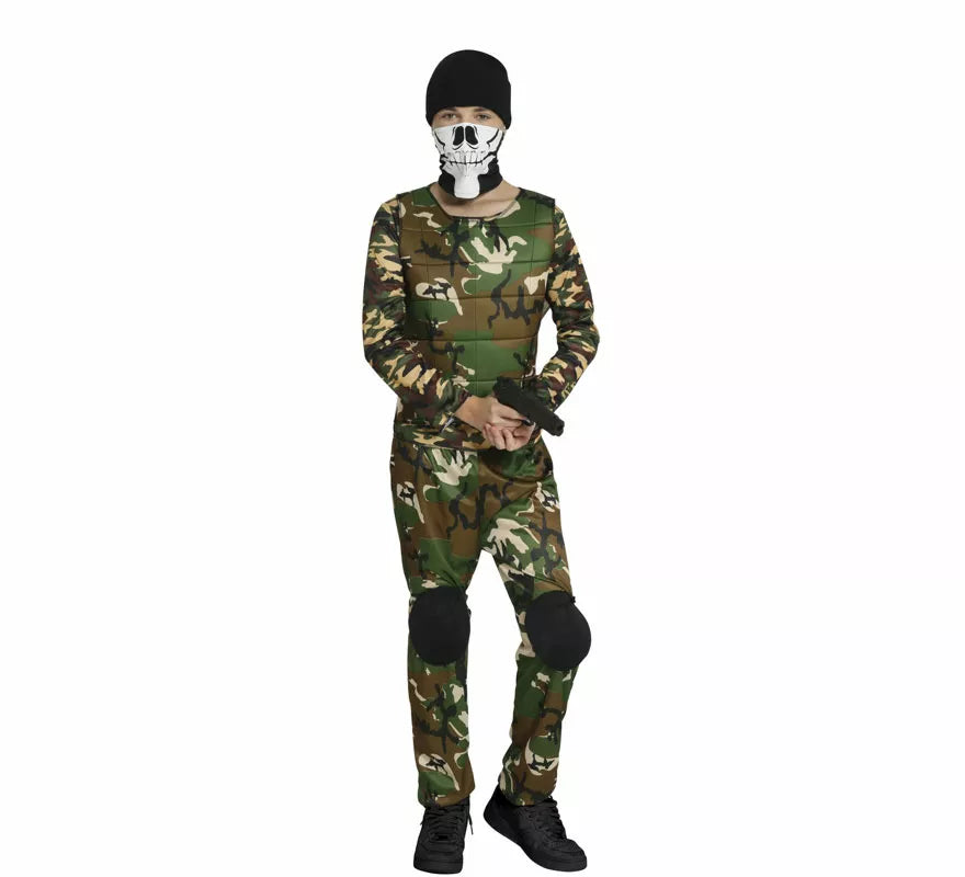 Translation missing: pt-PT.Disfraz de Militar de Camuflaje para adolescente