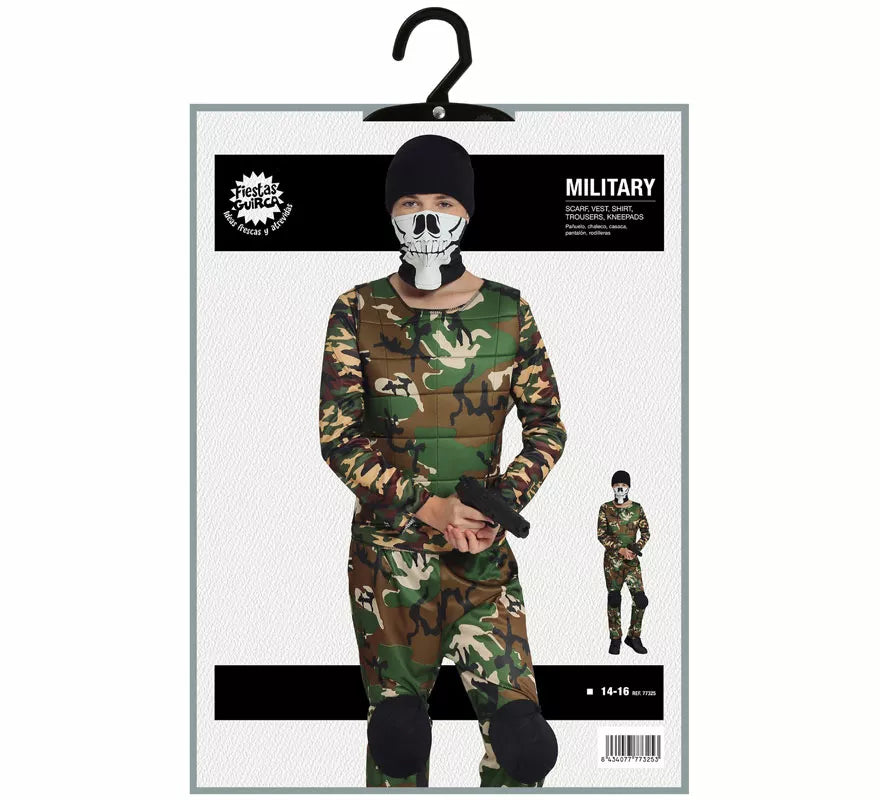 Translation missing: pt-PT.Disfraz de Militar de Camuflaje para adolescente