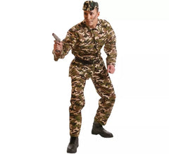Fato de camuflagem militar para homem