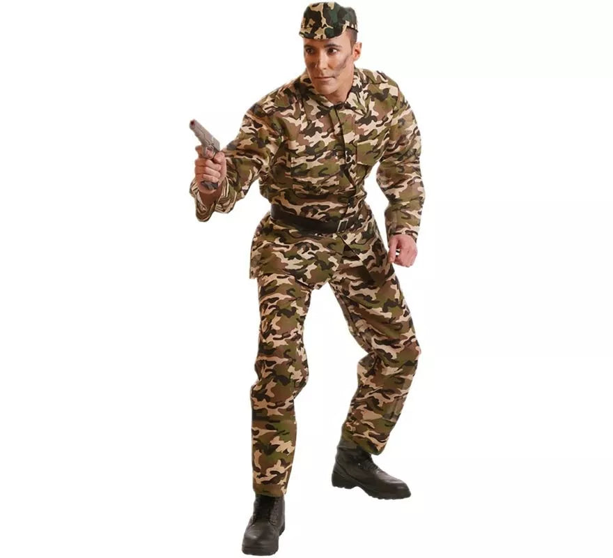 Translation missing: pt-PT.Disfraz de Militar de camuflaje para hombre
