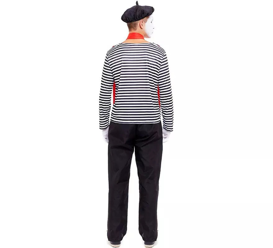 Translation missing: pt-PT.Disfraz de Mimo a rayas para hombre