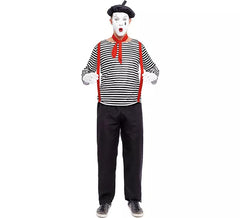 Fato de Mime às riscas para homem