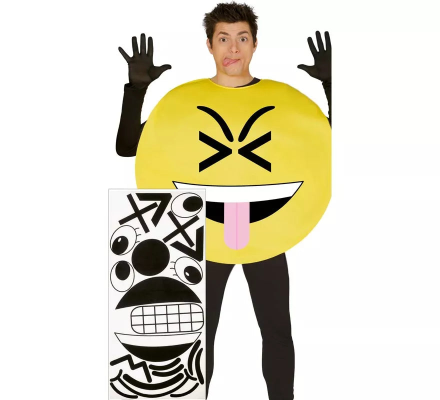 Translation missing: pt-PT.Disfraz de Mix Caras o Emoticono para adulto