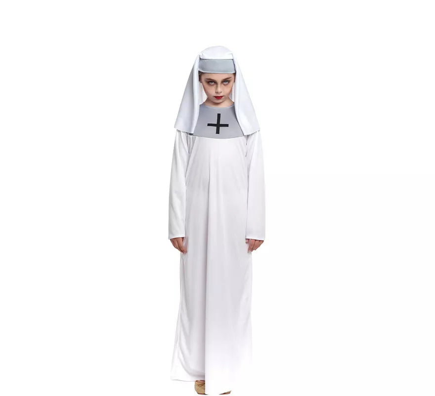 Disfraz de Monja Blanca para niña