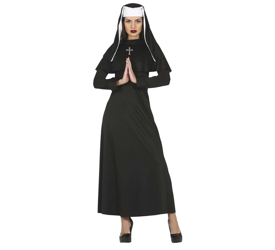 Translation missing: pt-PT.Disfraz de Monja Gótica con túnica negra para mujer