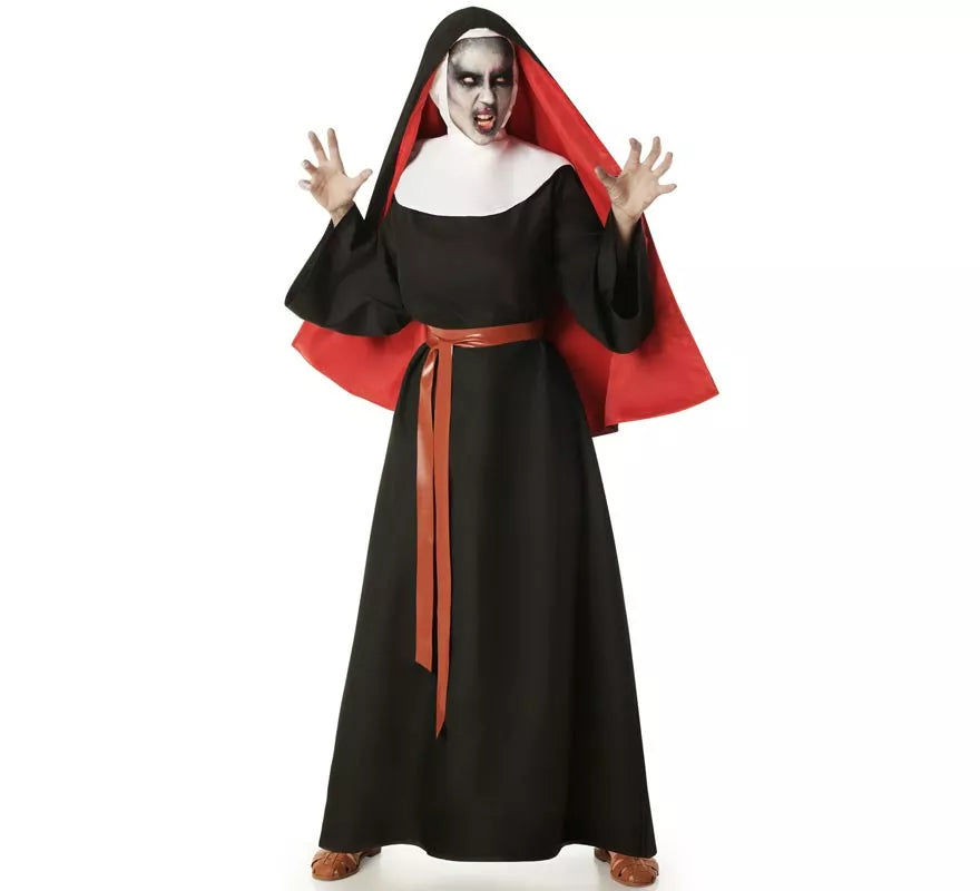 Disfraz de Monja negro para mujer