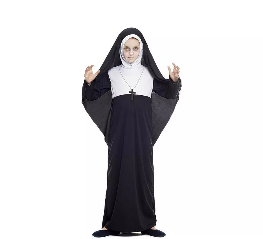 Disfraz de Monja Negro para niña