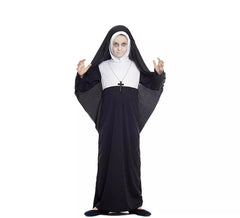 Fato de freira negra para menina