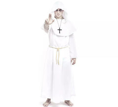 Fato de monge branco para homem