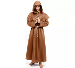 Fato de monge castanho para homem