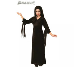 Fato de Morticia de The Addams Family para meninas