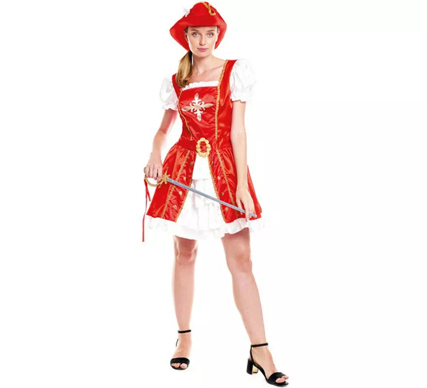 Translation missing: pt-PT.Disfraz de Mosquetera Roja en Vestido para mujer