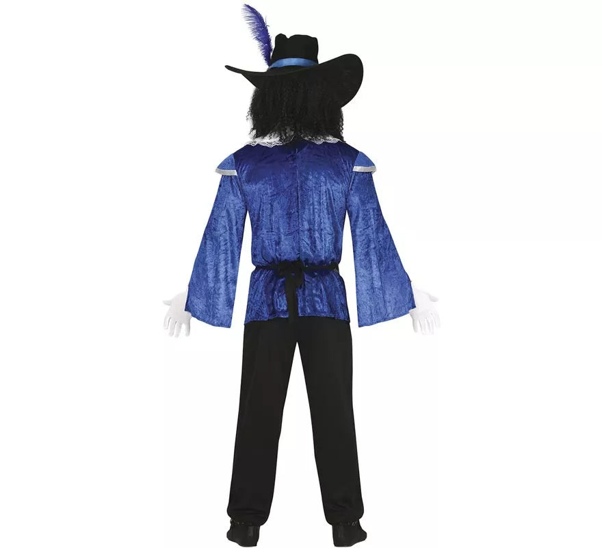 Translation missing: pt-PT.Disfraz de Mosquetero Azul Elegante para hombre