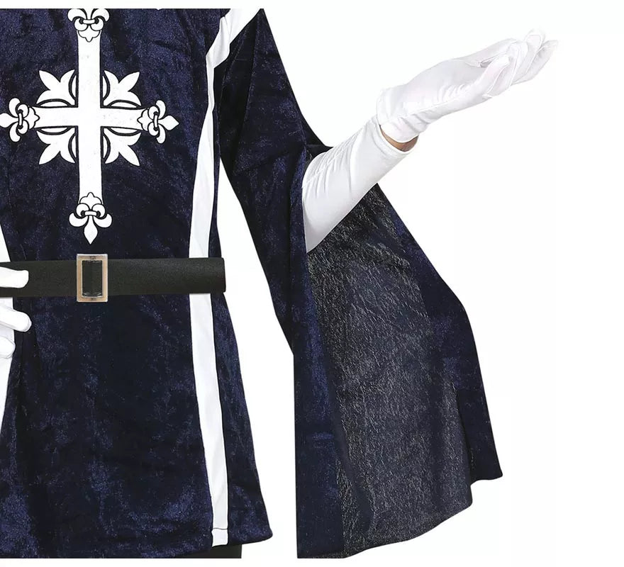 Disfraz de Mosquetero Azul Elegante para niño