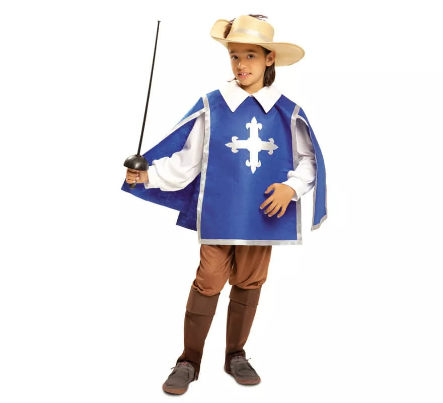 Translation missing: pt-PT.Disfraz de Mosquetero azul para niño