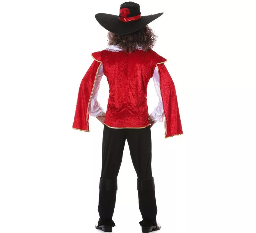 Translation missing: pt-PT.Disfraz de Mosquetero rojo para hombre