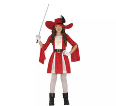 Fato de Mosqueteiro Vermelho para criança