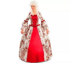 Fato feminino colonial vermelho para mulheres