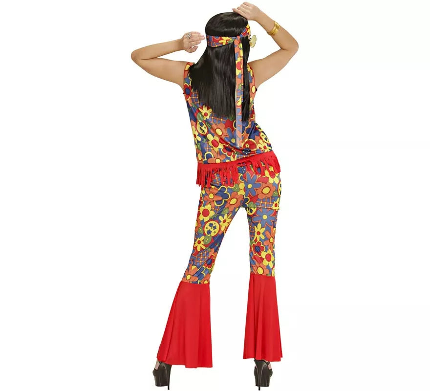 Translation missing: pt-PT.Disfraz de Mujer Hippie con cinta y medallón para mujer