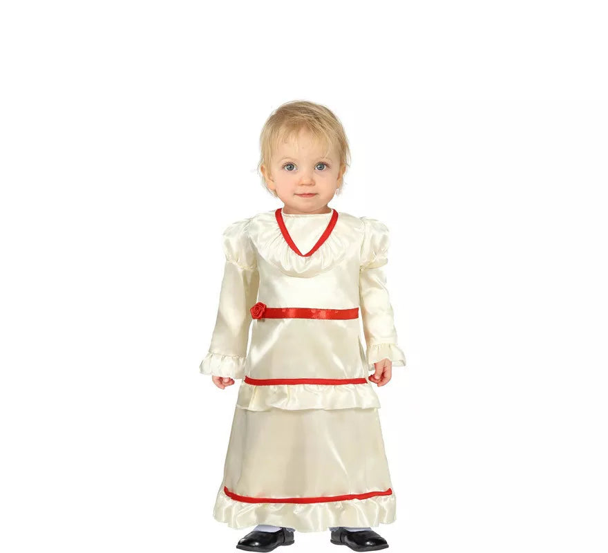 Translation missing: pt-PT.Disfraz de Muñeca con vestido blanca para bebé