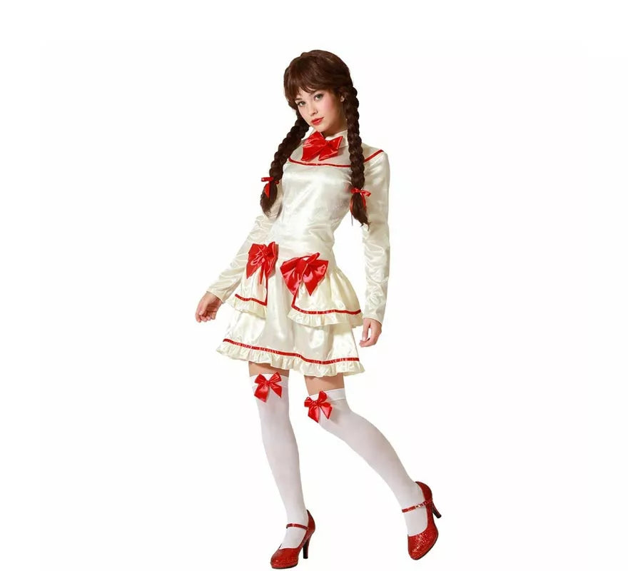 Translation missing: pt-PT.Disfraz de Muñeca de Porcelana Beige para mujer
