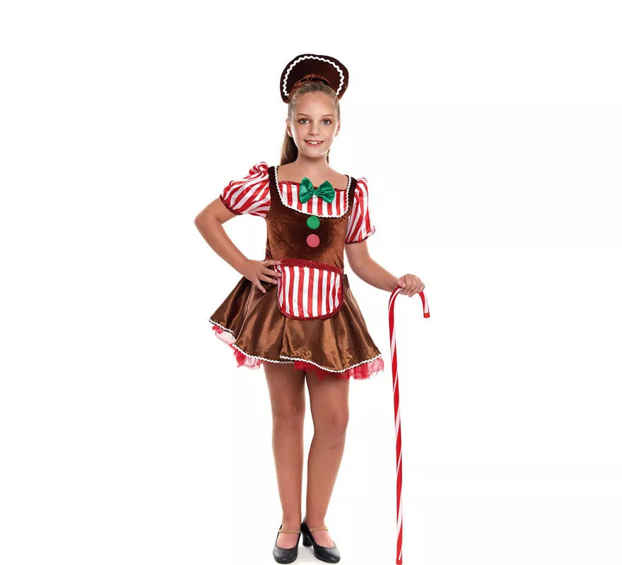Translation missing: pt-PT.Disfraz de Muñeca Jengibre de Navidad para niña