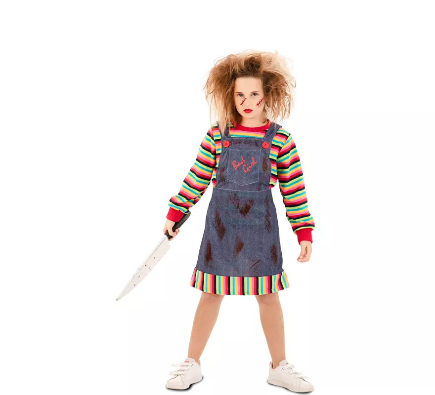 Translation missing: pt-PT.Disfraz de Muñeca Poseída con falda para niña