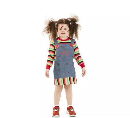 Disfraz de Muñeca Poseída con falda para niña