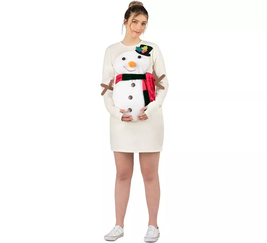 Translation missing: pt-PT.Disfraz de Muñeco de Nieve en vestido para embarazadas