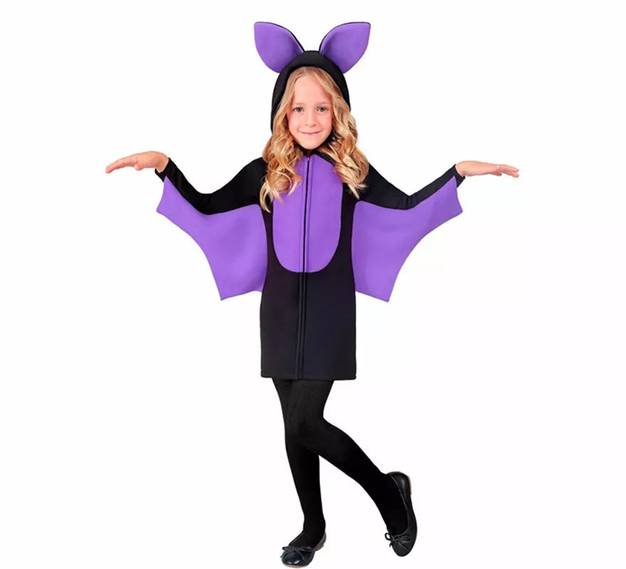 Disfraz de Murciélago morado para niña