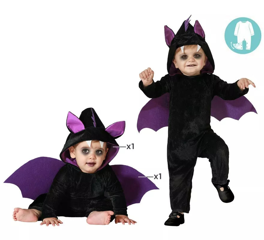 Translation missing: pt-PT.Disfraz de Murciélago Negro para niños y bebé