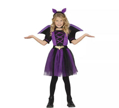 Fato de morcego roxo para menina
